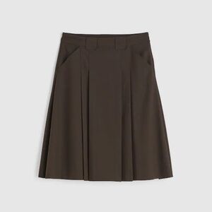 Madewell Pleated Midi Skirt - Molasses Melange